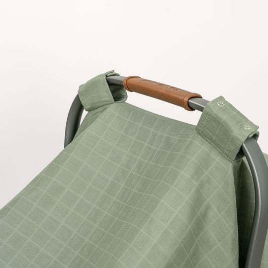 green cotton cover for car seat