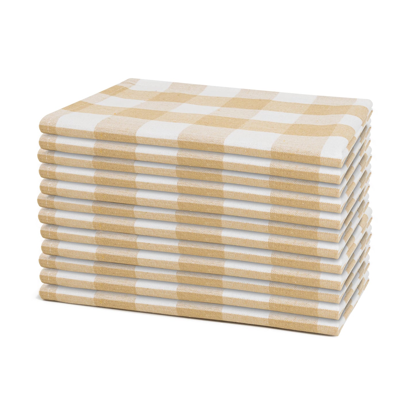 beige striped cloth napkins