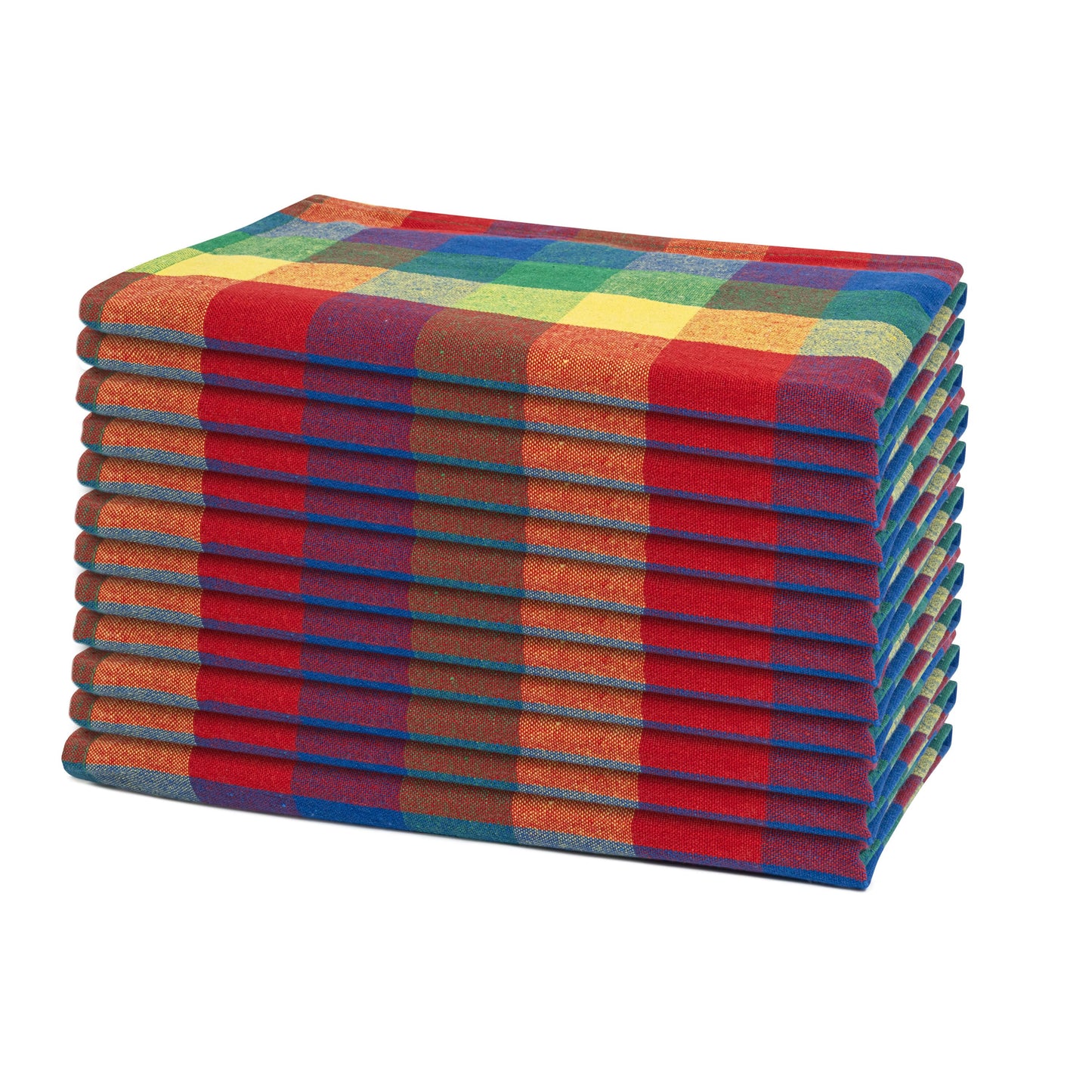 multicolor striped cotton napkins plaid