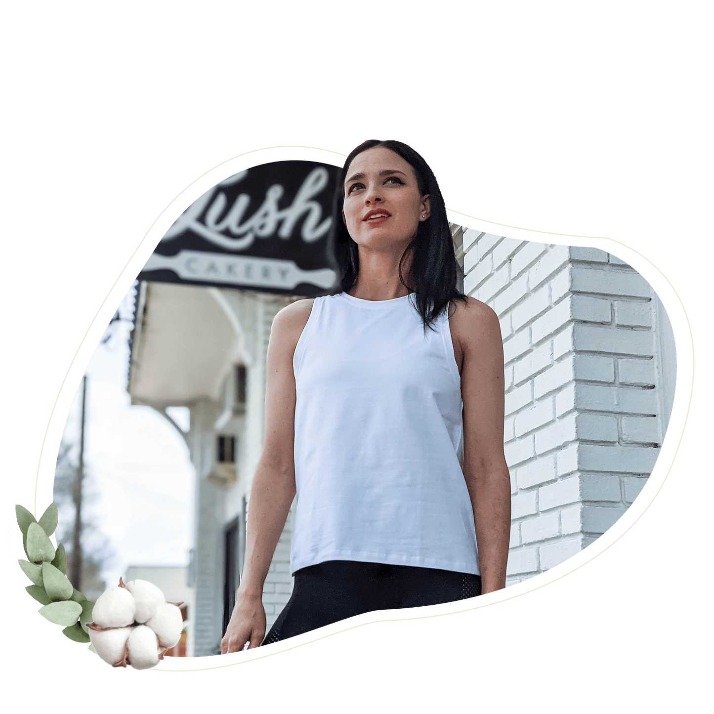 organic white cotton summer tank top