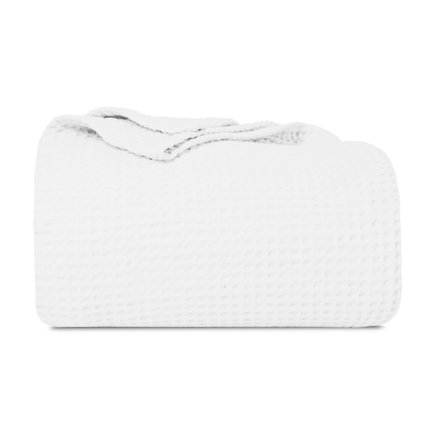 white waffle blanket
