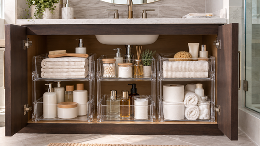 organizing bathroom cabinets in small areas