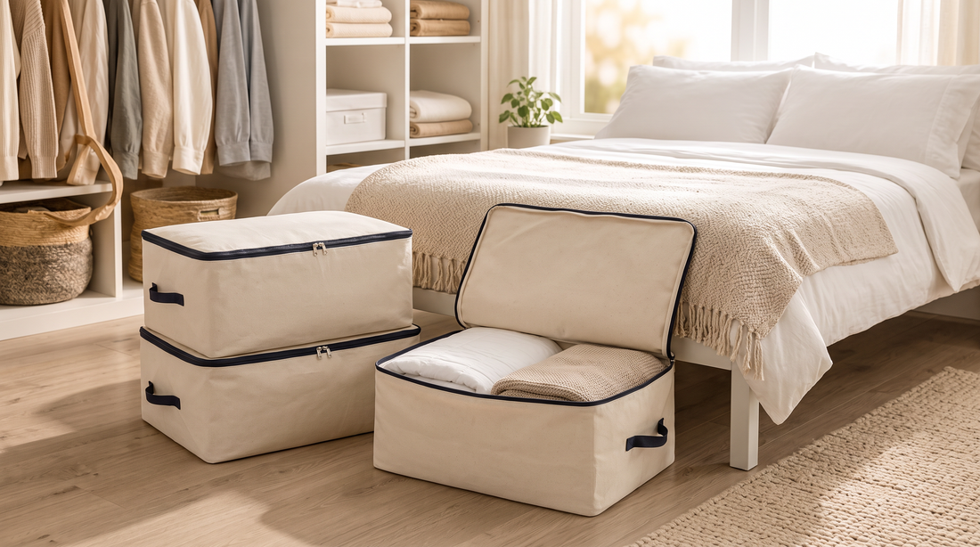 underbed storage in small apartment