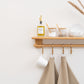 beige kitchen towel with hanging loop