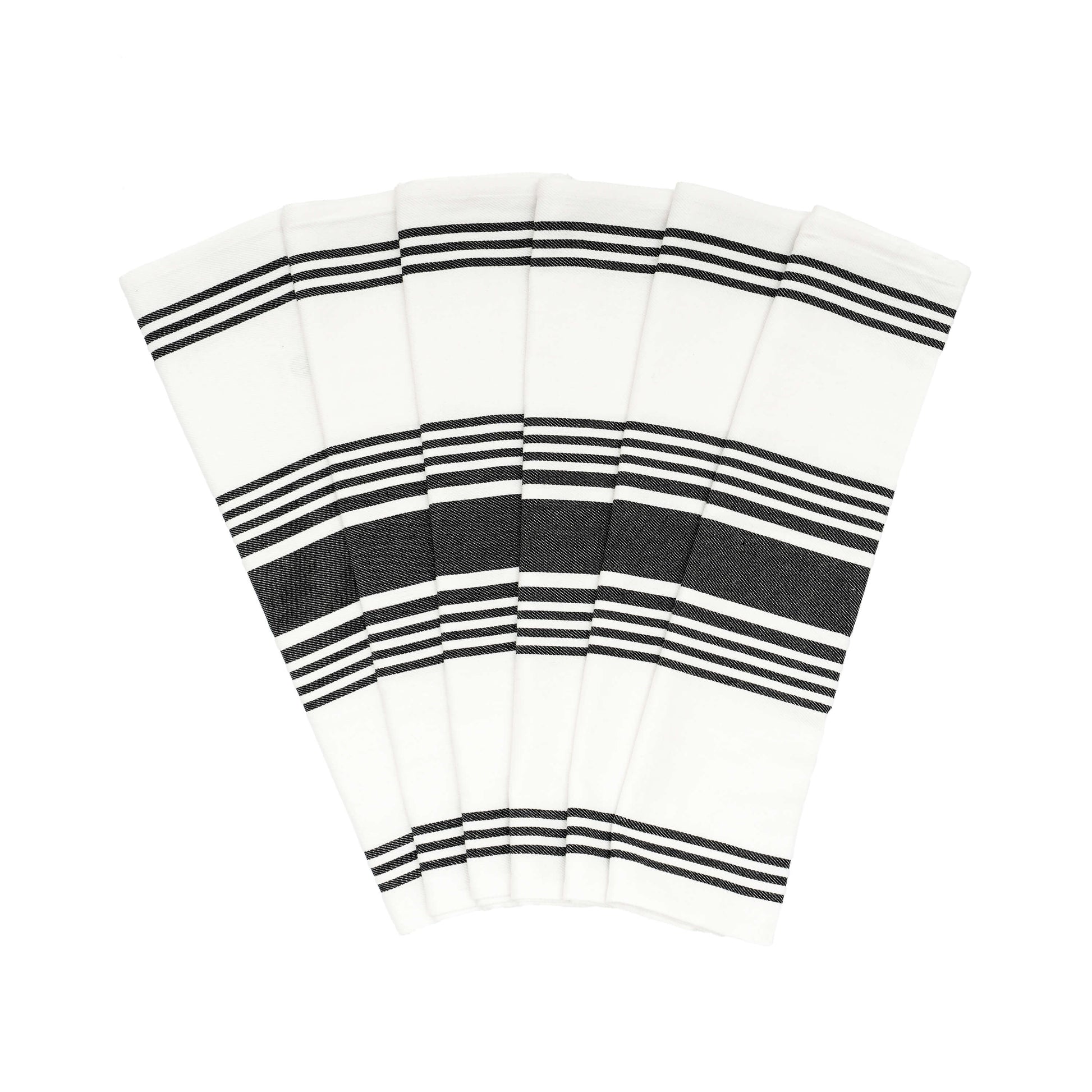 black striped flour sack towel