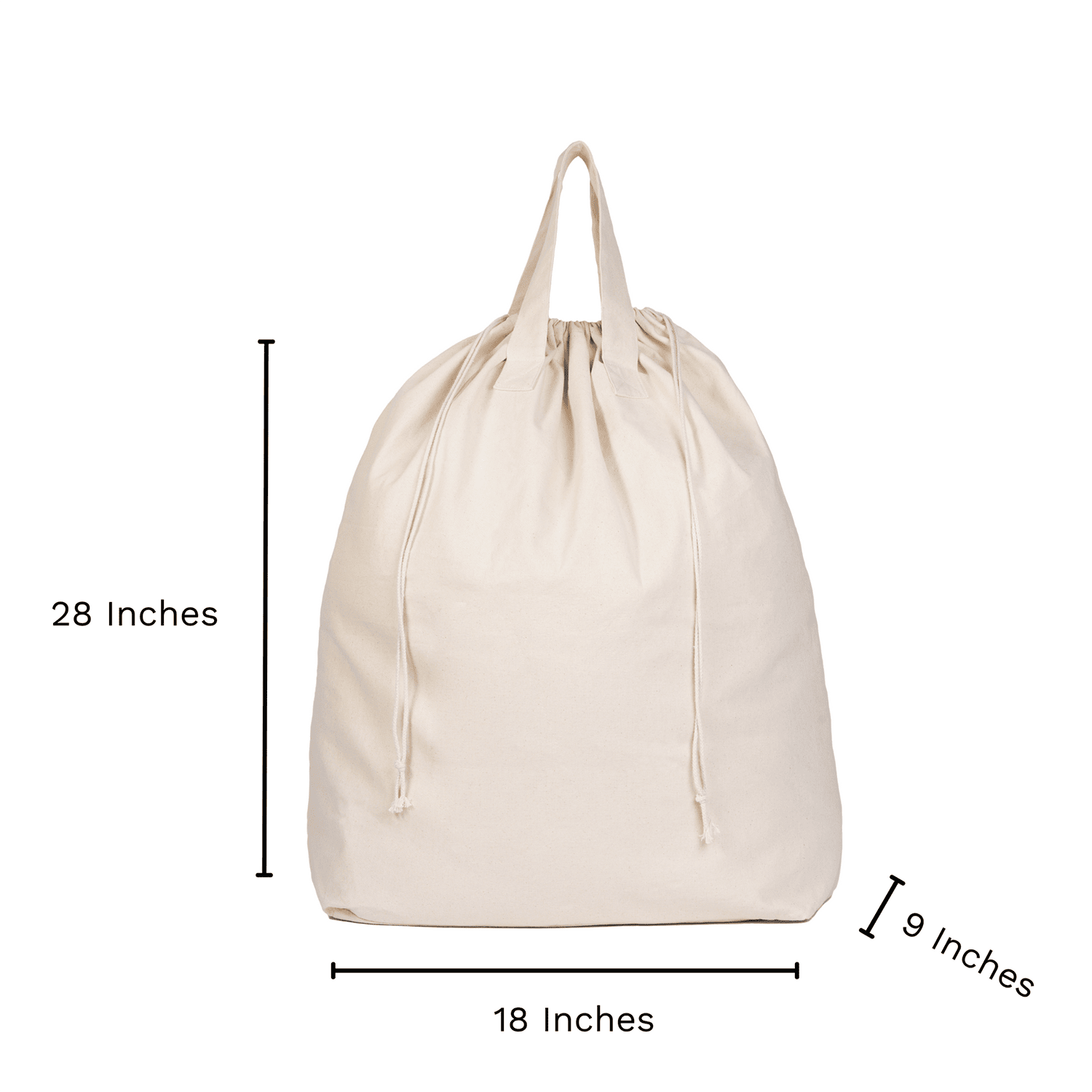 Cotton Craft - 2 Pack Extra Large 100% Cotton Canvas Heavy Duty Laundry Bags - Natural Cotton - 28x36 inch