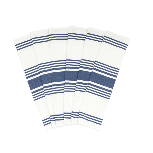 indigo blue Cotton Striped Kitchen Towels