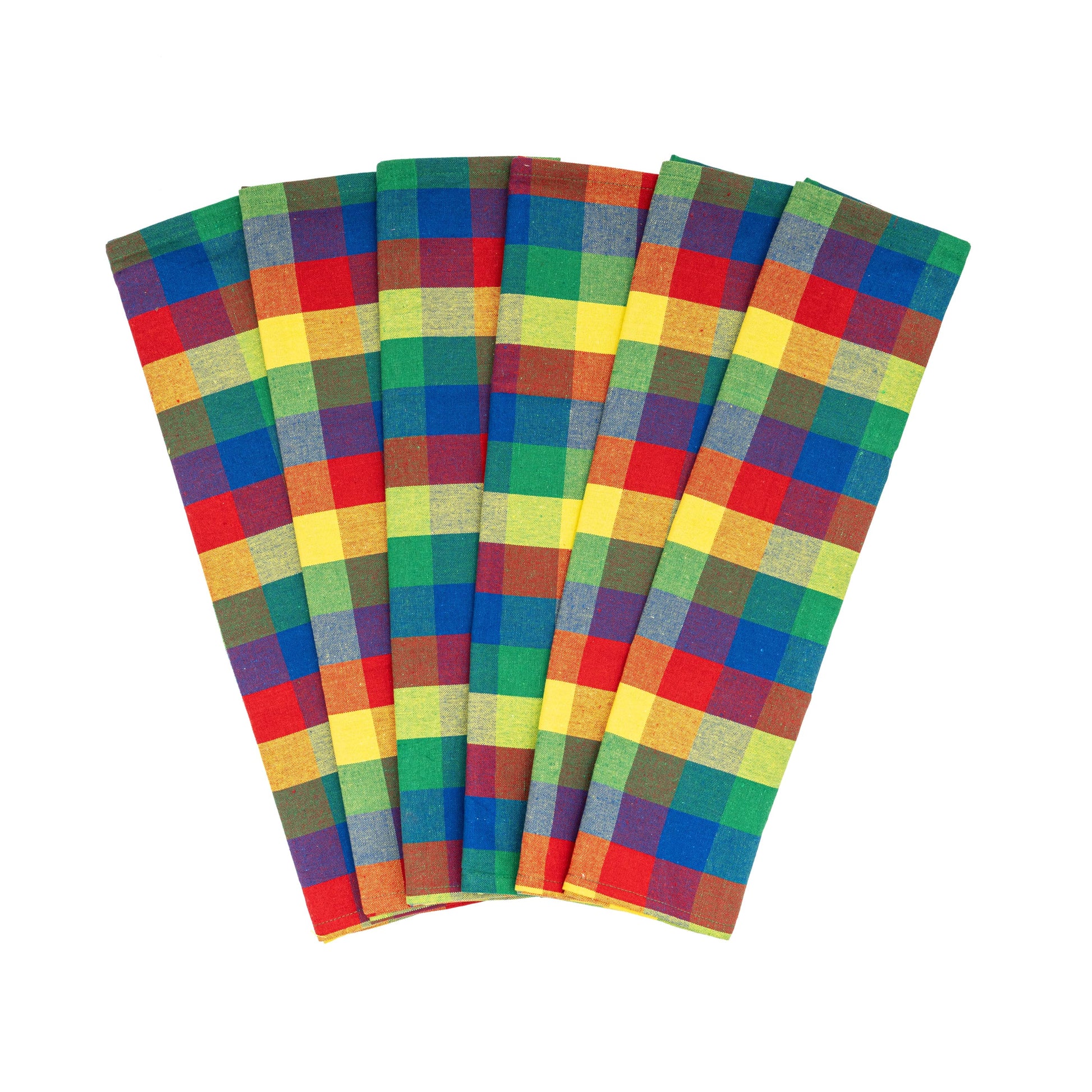 Colorful checkered kitchen towels Stock Photo by ©daffodil 91233802