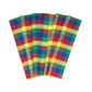 organic kitchen towel with multicolored checks