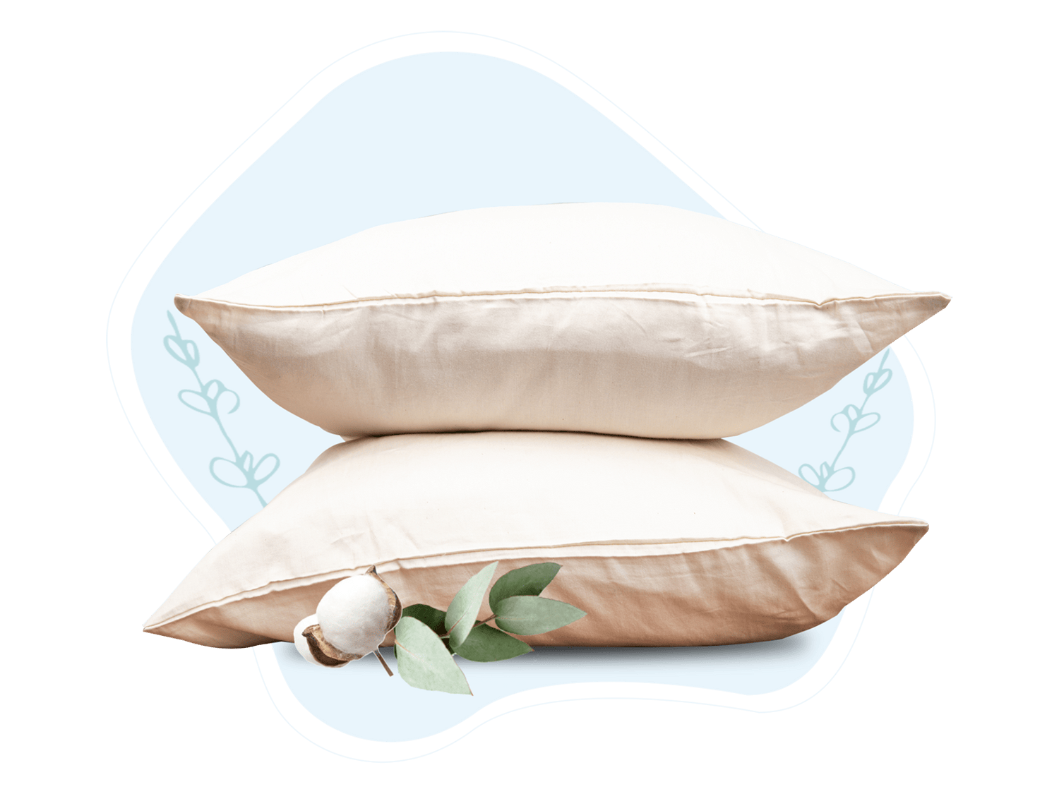 off white organic cotton pillow cases