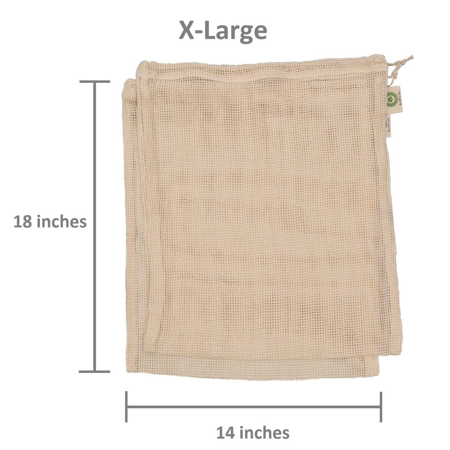 Large 14"x18" cotton mesh bags