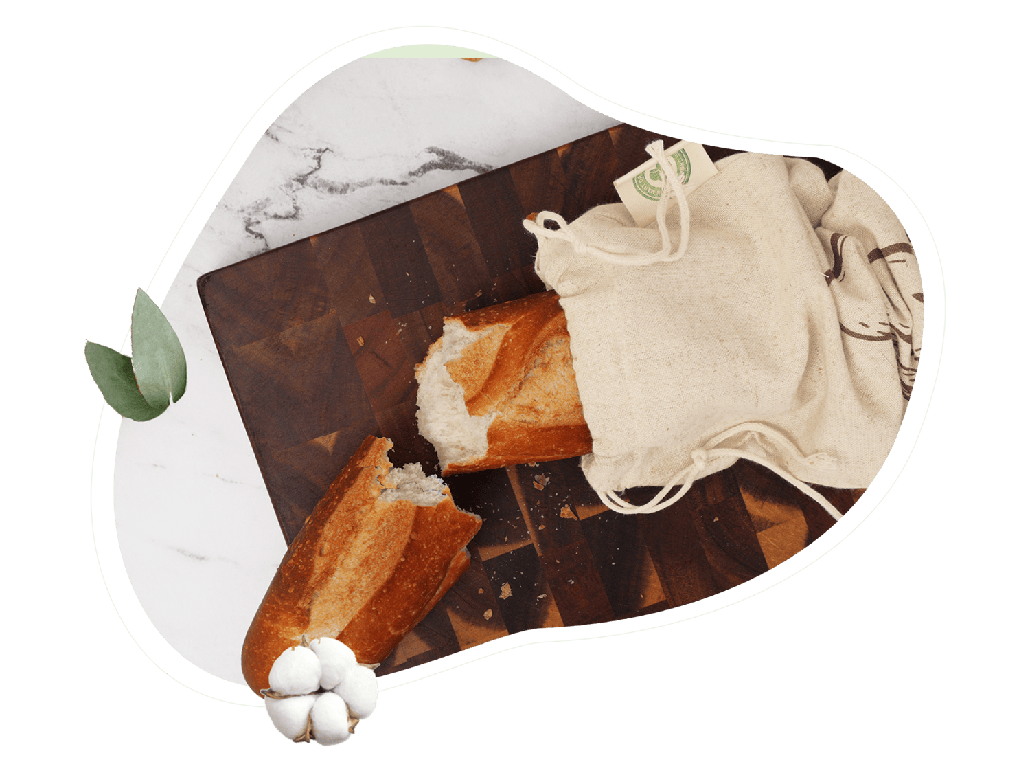 Linen Bread Bags Reusable Bread Storage Bag 