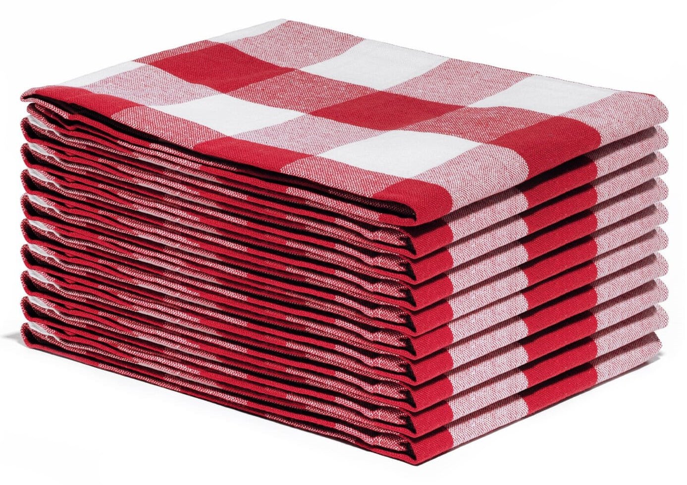 red white plaid kitchen towels