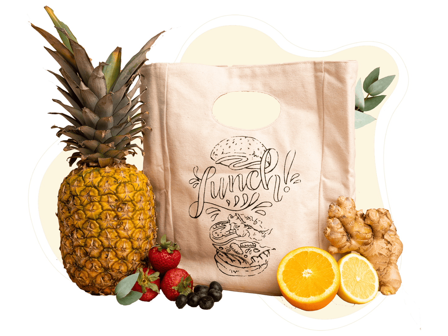 reusable canvas lunch bags