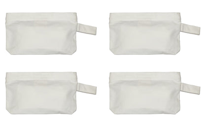 set of 4 canvas zipper pouches