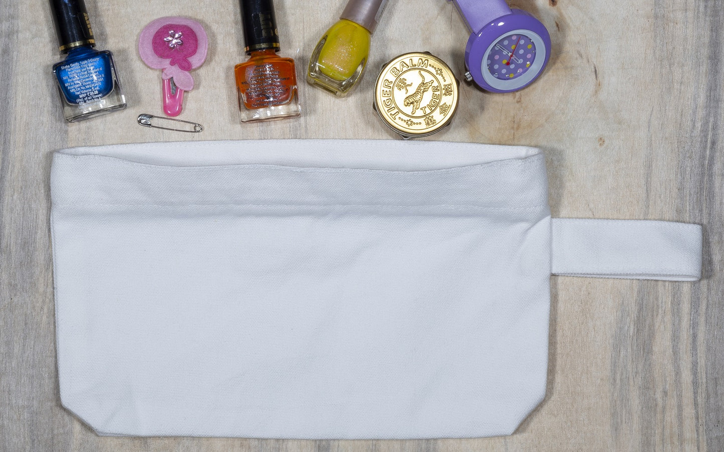 canvas makeup zipper pouch
