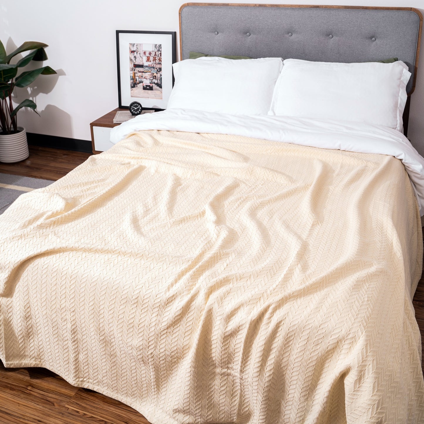 herringbone bed blanket