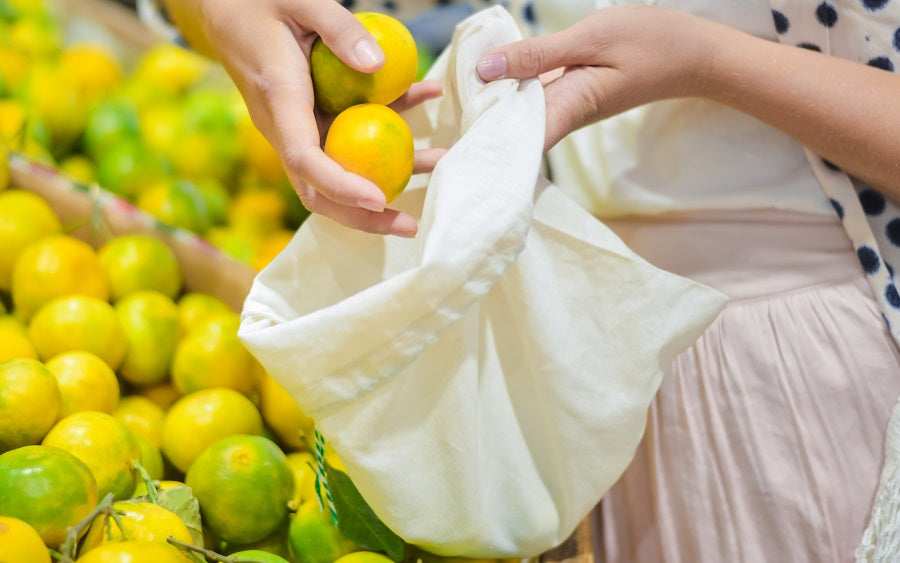 cotton muslin vegetable bags