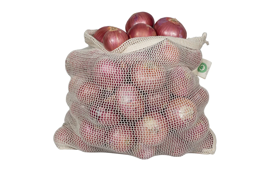 Organic Cotton Mart Onion Storage Bags, Women's, Size: Large, Gray