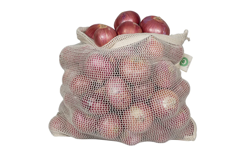 Reusable Onion Storage Bags Mesh Onion Bags