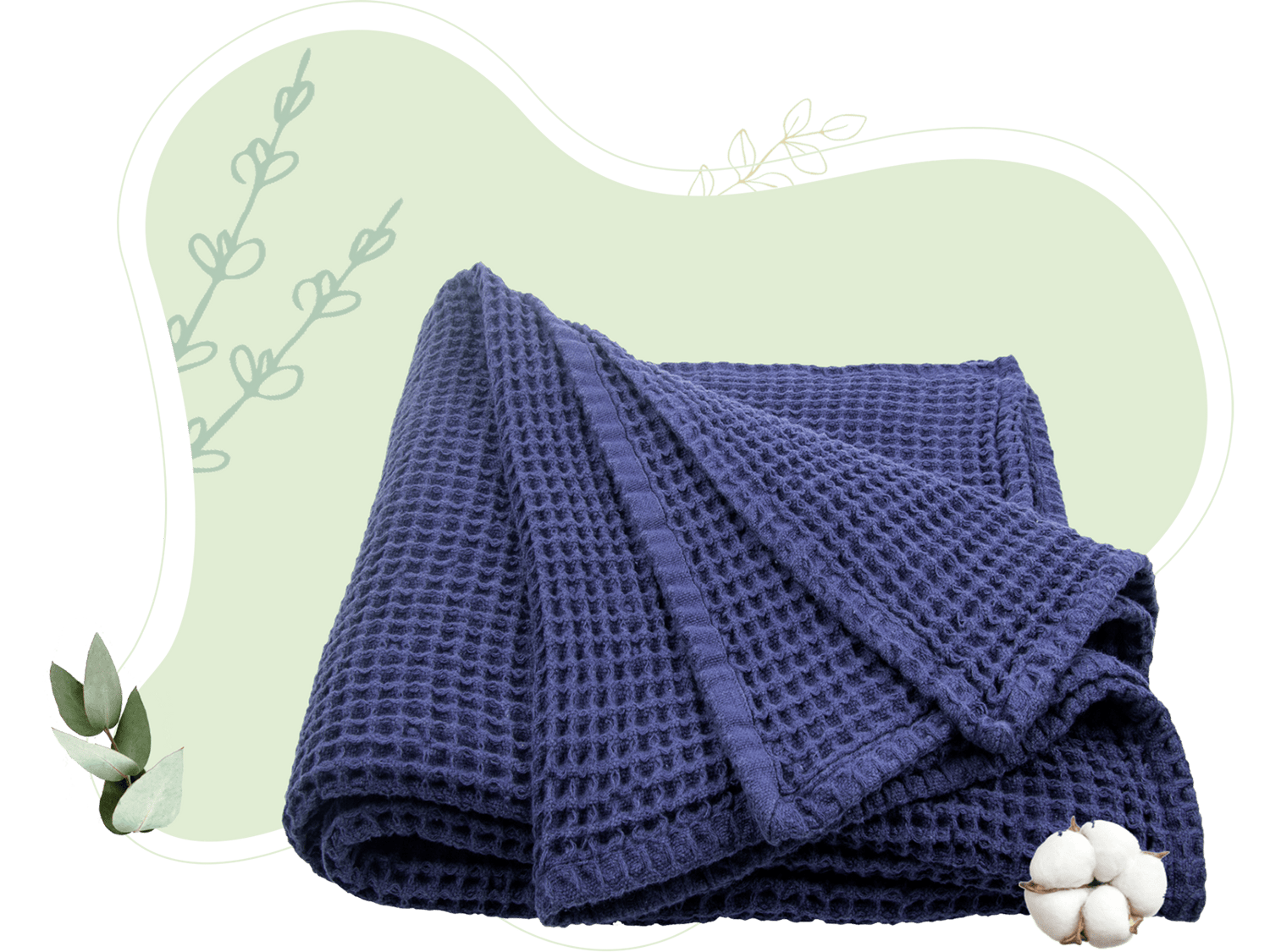 Organic waffle blanket hotsell