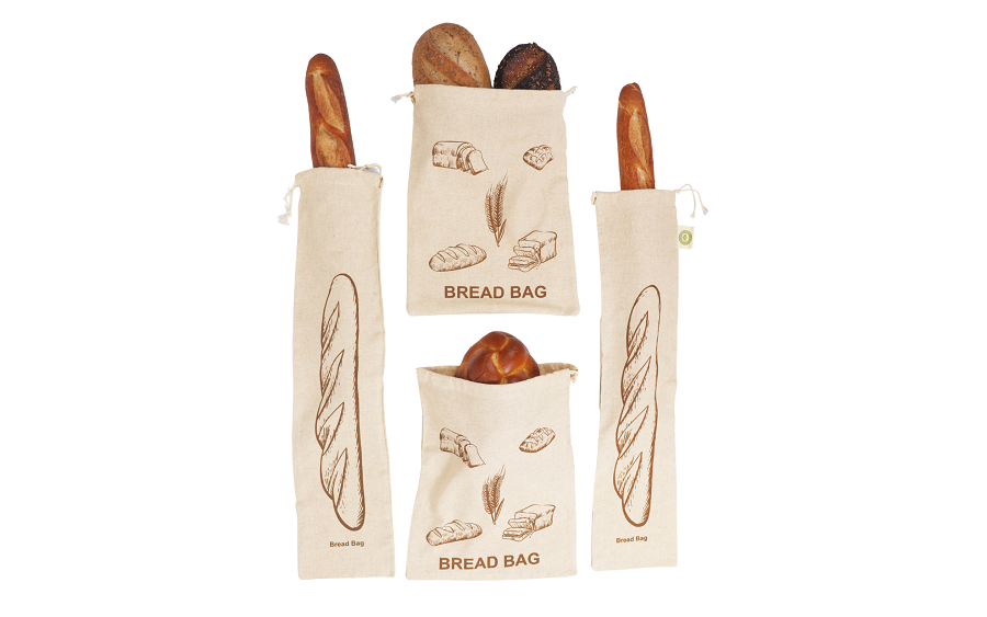 reusable linen bread bags