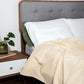 lightweight cotton bed blanket herringbone texture